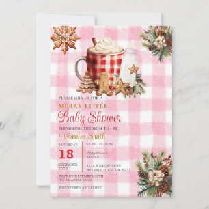 Invitación Niña de cuadros Una alegre y pequeña fiesta de Bab