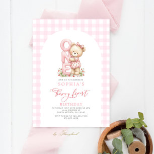 Invitación Niña de cumpleaños de Berry por primera vez