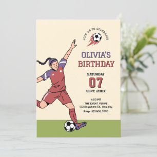 Invitación Niña de fútbol
