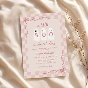 Invitación Niña de Halloween Little Boo Fantasma Shower de Be