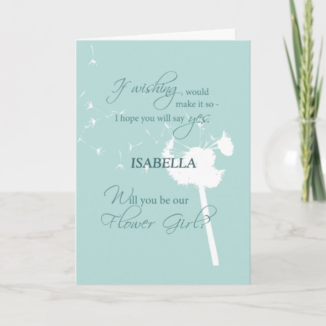 Invitación Niña de las Flores, Nombre Personalizado Invitació (Anverso)