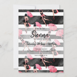 Invitación Niña de moda