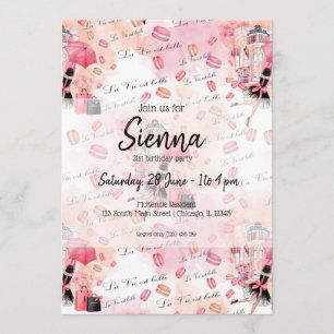 Invitación Niña de moda