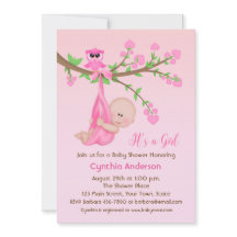 Niña en el árbol, rosa, Baby Shower