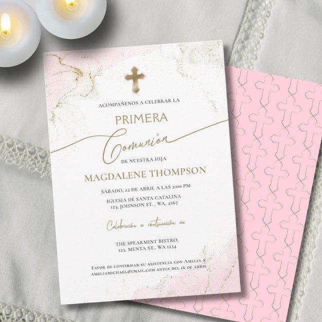 Invitación Niña Española Primera Comunión Primera Comunion (Subido por el creador)