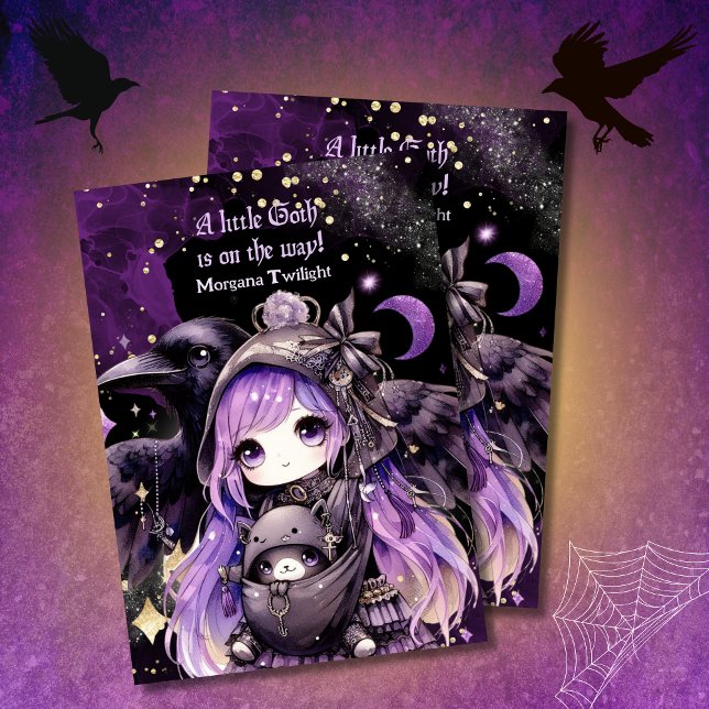 Invitación Niña gótico entregada por Crow Moonlight (Subido por el creador)