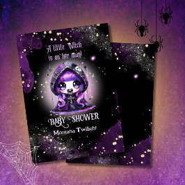 Invitación Niña gótico entregada por Crow Moonlight