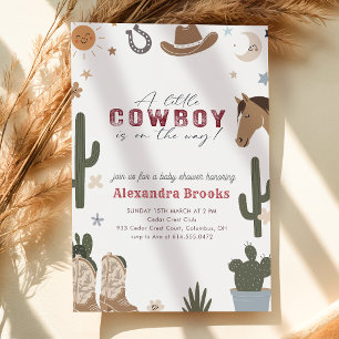 Invitación Niña Mariquita Flor Silvestre Shower de Bebé