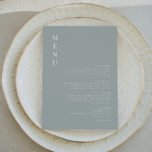 Invitación NINA Menú Sage Green Modern Minimalista Boho
