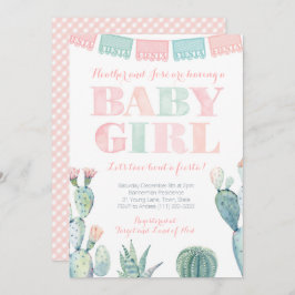 Invitación Niña mexicana Taco sobre la Fiesta Baby Shower