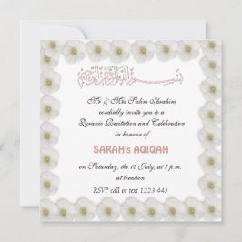 Invitación Niña musulmana Aqiqah