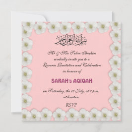 Invitación Niña musulmana Aqiqah