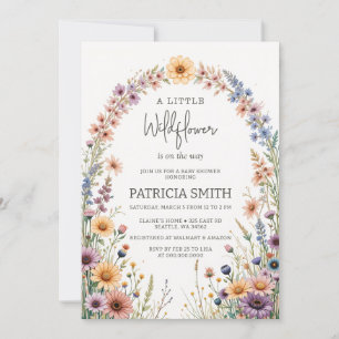 Invitación Niña pequeña Bonito de flores silvestres Baby Show