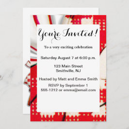 Invitación Niña retro vintage