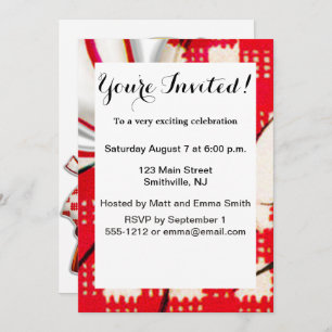 Invitación Niña retro vintage