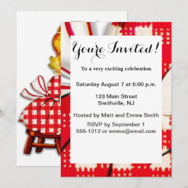 Invitación Niña retro vintage muñeca niña