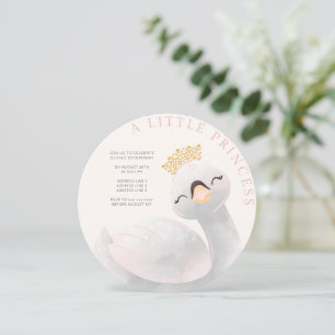 Invitación Niña rosa cualquiera de los chicas de cisne de eda