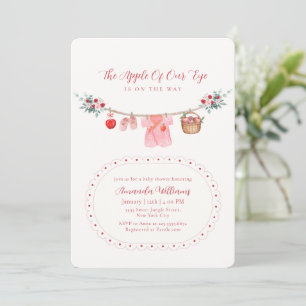 Invitación Niña Rosa Manzana De Nuestros Ojos Ropa De Bebé Sh