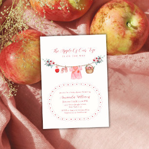 Invitación Niña Rosa Manzana De Nuestros Ojos Ropa De Bebé Sh