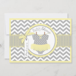 Invitación Niña Tutu Chevron Imprimir Baby Shower