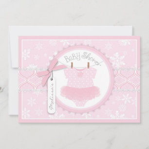 Invitación Niña Tutu Snowflake Imprimir Baby Shower