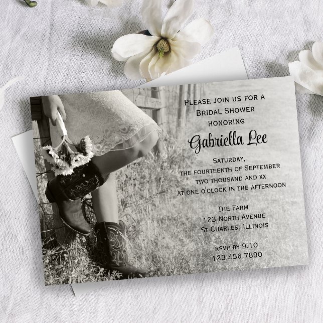 Invitación Niña y girasoles Rancho de campo Ducha de novias (Subido por el creador)