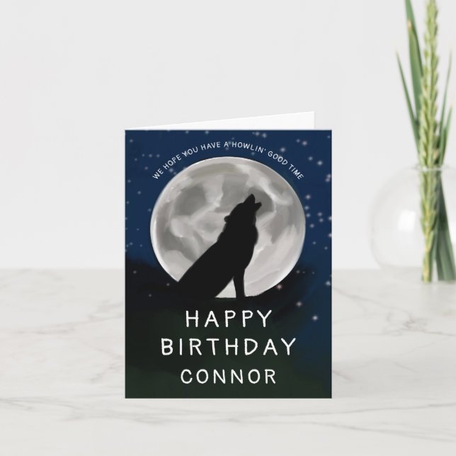 Invitación Niñas llorando lobo en la carta de cumpleaños de L (Anverso)