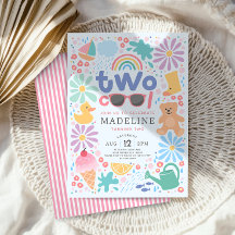 Niñas Rosa Dos Fresco Verano Splash Segundo Cumple