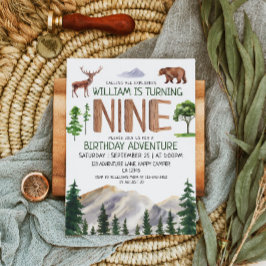 Invitación Nine Explorer Boy Birday