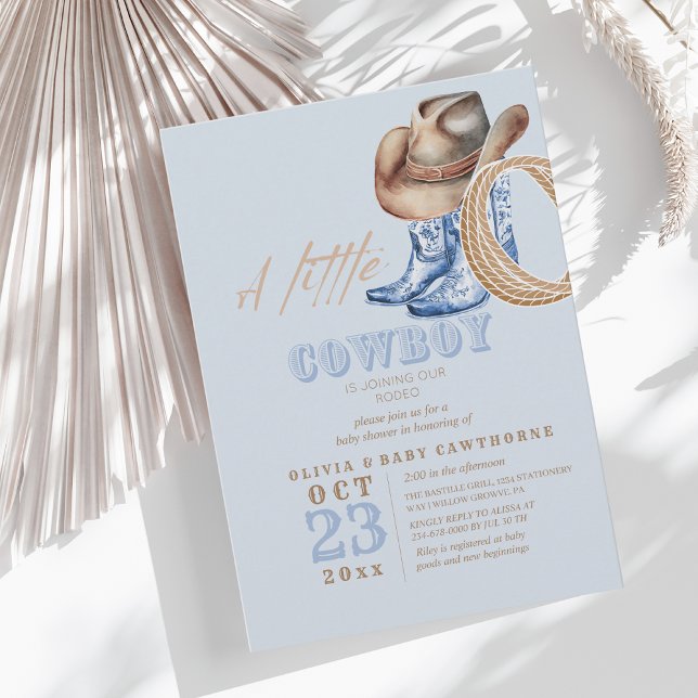 Invitación Niñita de vaca Rodeo Bebé (Subido por el creador)