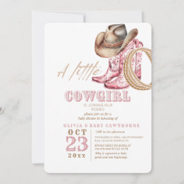Invitación Niñita niña Rodeo Bebé ducha