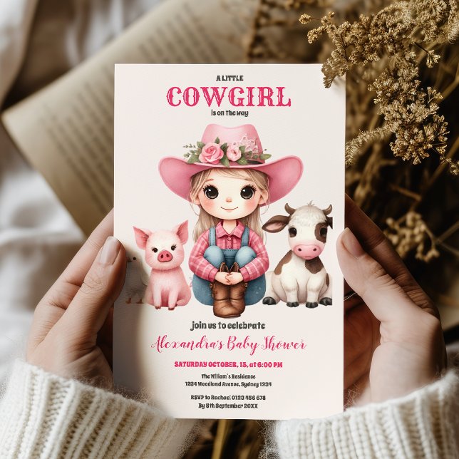 Invitación Niñita vaquera Wild West Boho Baby Shower (Subido por el creador)