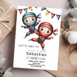 Invitación Ninja Karate Birthday 