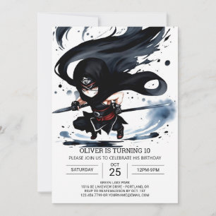 Invitación Ninja Martial Arts