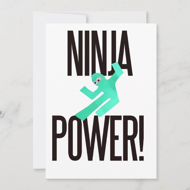 Invitación Ninja Power (Anverso)