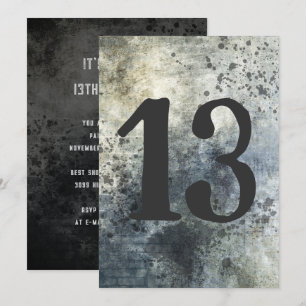 Invitación Niño Adolescente Hijos Nacimiento Grunge Dolor