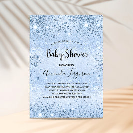 Invitación Niño azul de Baby Shower despierta lujo