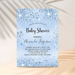 Invitación Niño azul de Baby Shower despierta lujo