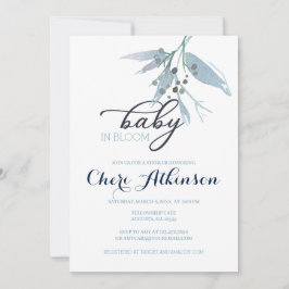 Invitación Niño Azul Dusto Bebé En La Ducha De Bloom