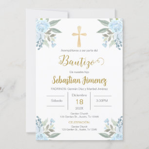 Invitación Niño Bautista Español