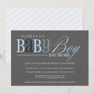 Invitación Niño bebé Carbón