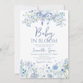 Invitación Niño bebé en Bloom Baby Shower