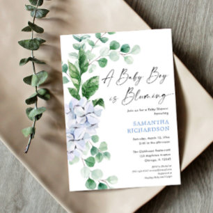Invitación Niño bebé está florida ducha de vegetación primave