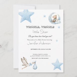 Invitación Niño bebé lucero lucero lucerito estrella