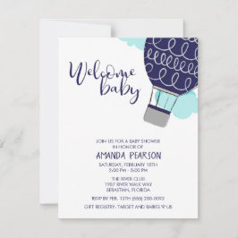 Invitación Niño Bienvenida Bebé Aire Acondicionado Baby Showe