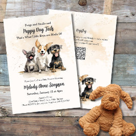 Invitación Niño cachorro perro grita Baby Shower