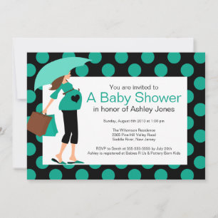 Invitación Niño/Chica de Mod Mom Baby Shower