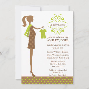 Invitación Niño/Chica de Mod Mom Baby Shower