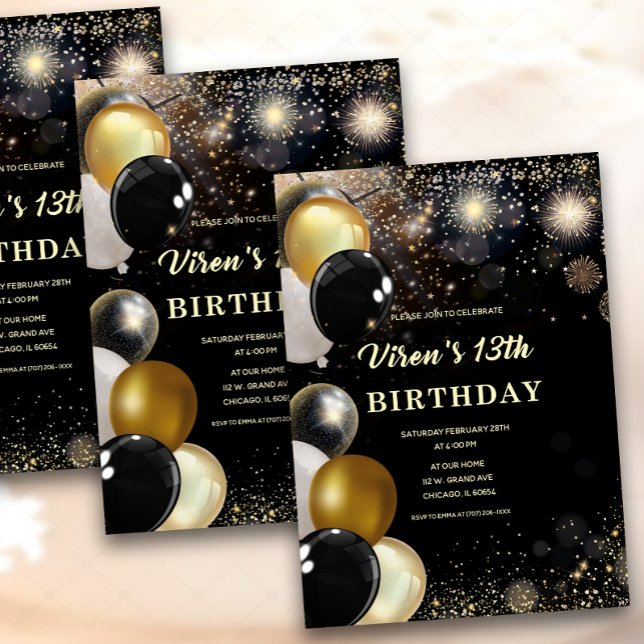 Invitación niño cumpleaños 13  (Subido por el creador)