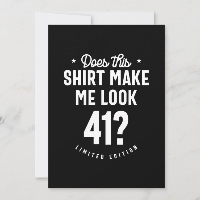 Invitación Niño de 41 años - Regalo divertido de cumpleaños n (Anverso)